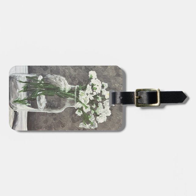 Luggage tag - still life flowers (Front Horizontal)
