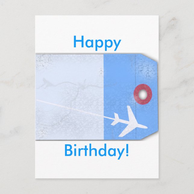 Luggage Tag Style Postcard (Front)