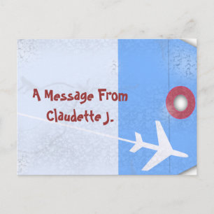Luggage Tag Style Postcard