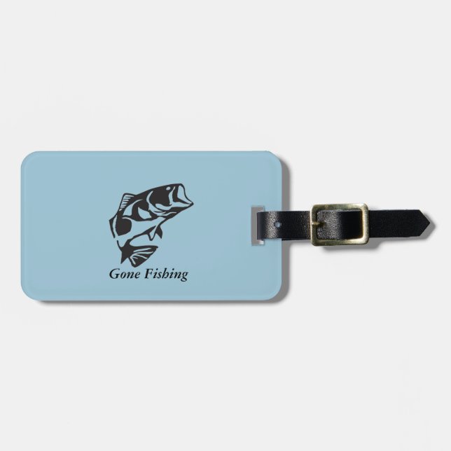 Luggage Tag w/ leather strap (Front Horizontal)