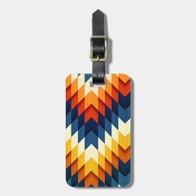 Luggage Tag w/ leather strap (Front Vertical)