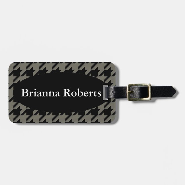 Luggage Tag w/ leather strap - Any Colour (Front Horizontal)