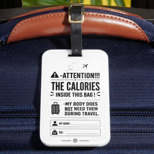 Luggage Tag with attention (Front Insitu 2)