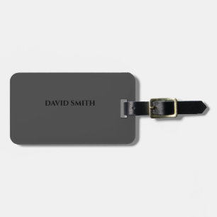 Luggage tag with customised name.