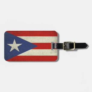 Luggage Tag with Dirty Flag from Puerto Rico