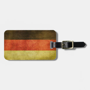 Luggage Tag with Dirty Vintage Flag from Germany