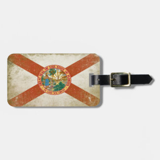 Luggage Tag with Distressed Flag from Florida
