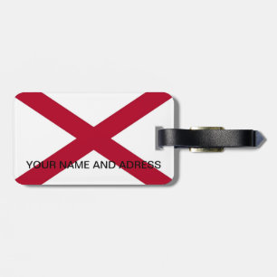 Luggage Tag with Flag of  Alabama