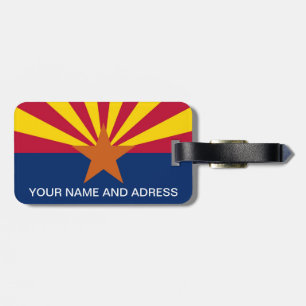 Luggage Tag with Flag of Arizona, USA