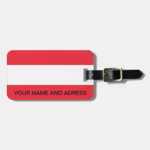 Luggage Tag with Flag of Austria