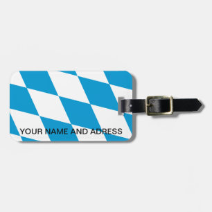 Luggage Tag with Flag of Bavaria, Germany
