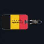 Luggage Tag with Flag of Belgium<br><div class="desc">Easily identify your luggage while showcasing your Belgian pride with this durable luggage tag featuring the flag of Belgium! Crafted from high-quality materials, this luggage tag prominently displays the iconic design of the Belgian flag – featuring three vertical bands of black, yellow, and red. Its vibrant colours and sturdy construction...</div>