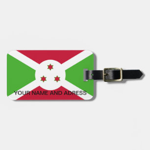 Luggage Tag with Flag of Burundi