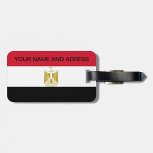 Luggage Tag with Flag of Egypt
