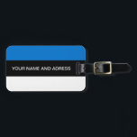 Luggage Tag with Flag of Estonia<br><div class="desc">Travel with pride and make your suitcase stand out with this vibrant Luggage Tag featuring the flag of Estonia! Perfect for both casual travelers and patriotic globetrotters, this luggage tag adds a bold and recognisable symbol of Estonian identity to your bags. The iconic blue, black, and white stripes of the...</div>