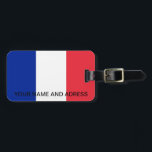 Luggage Tag with Flag of France<br><div class="desc">Travel in style with our exclusive luggage tag featuring the flag of France! Crafted with meticulous attention to detail, this luggage tag is not just a travel accessory; it’s a celebration of French culture and heritage. The vibrant design prominently showcases the iconic French flag, making this tag a unique and...</div>