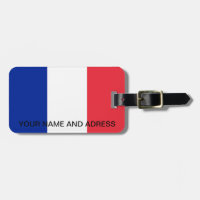 Luggage Tag with Flag of France