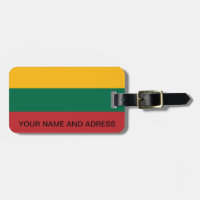 Luggage Tag with Flag of Lithuania