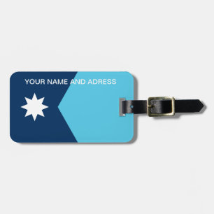 Luggage Tag with Flag of Minnesota, USA
