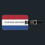 Luggage Tag with Flag of Netherlands<br><div class="desc">Add a touch of Dutch pride to your travel gear with this stylish luggage tag featuring the flag of the Netherlands! Crafted with meticulous attention to detail, this luggage tag is more than just a functional item; it's a celebration of Dutch heritage and national pride. The design proudly showcases the...</div>