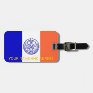 Luggage Tag with Flag of New York, USA