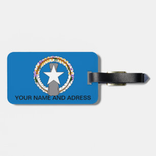 Luggage Tag with Flag of Northern Mariana