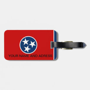 Luggage Tag with Flag of Tennessee, USA
