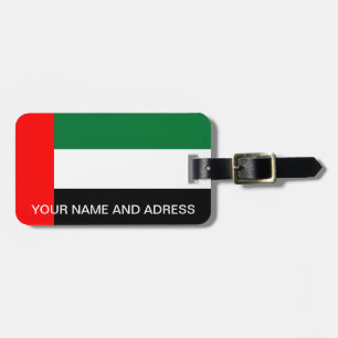 Luggage Tag with Flag of United Arab Emirates