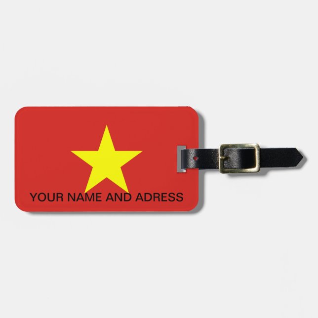 Luggage Tag with Flag of Vietnam (Front Horizontal)
