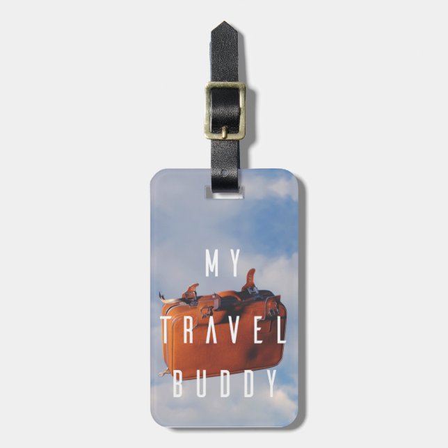 Luggage Tag With Leather Strap (Front Vertical)