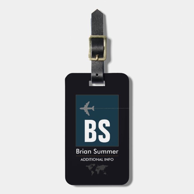 Luggage Tag with Name to Identify Bags (Front Vertical)