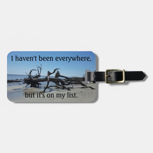 Luggage tag with quote (Front Horizontal)