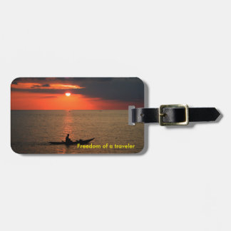 Luggage Tag with Sunset Picture