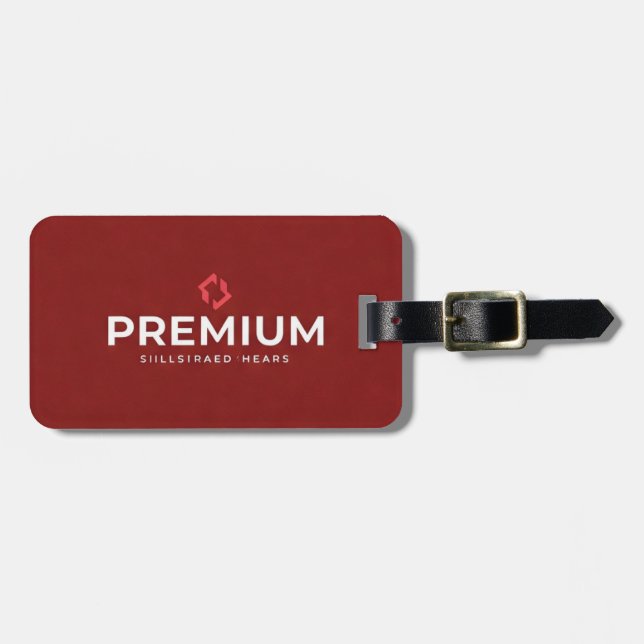 Luggage Tags Red Premium (Front Horizontal)