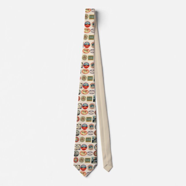 Luggage Travel Stickers Tie (Front)