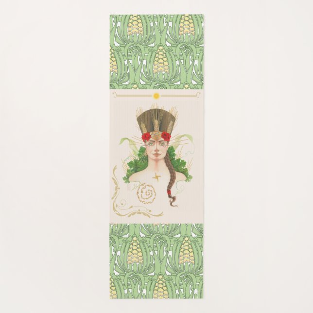 Lughnasadh Goddess Tailtiu Yoga Mat (Back)