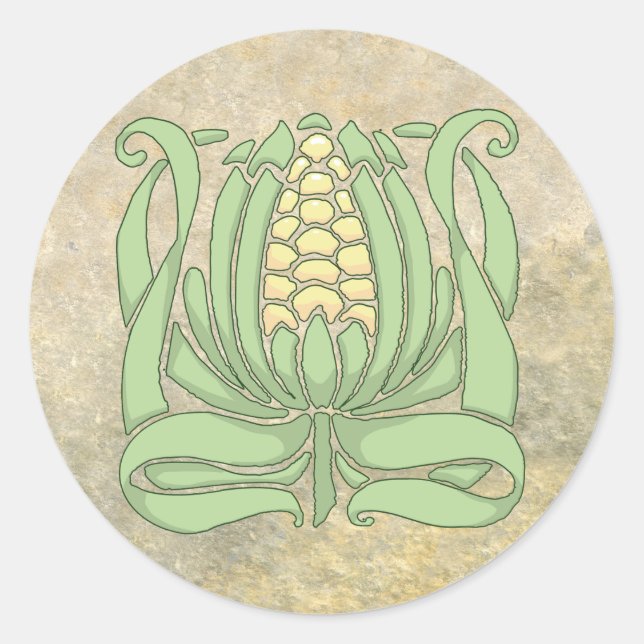 Lughnasadh Sweet Corn Classic Round Sticker (Front)