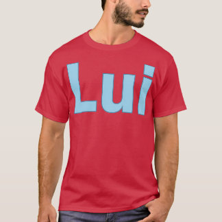 Lui blue name personalised lettering text T-Shirt