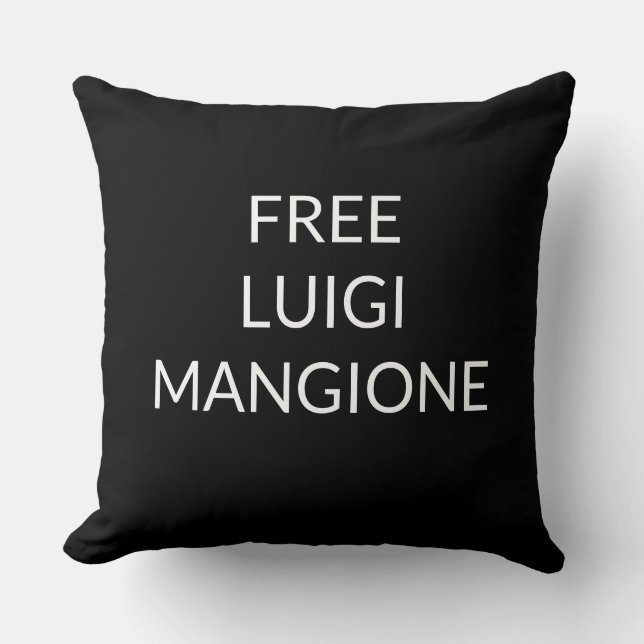 Luigi Mangione Support Message Pillow (Front)