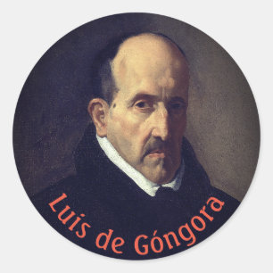 Luis de Góngora (portrait) Classic Round Sticker