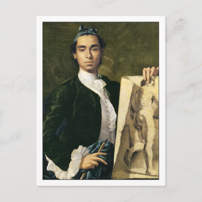 Luis Egidio Melendez Self Portrait Postcard (Front)