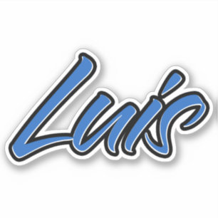 Luis name blue sticker Sticker Sticker Sticker