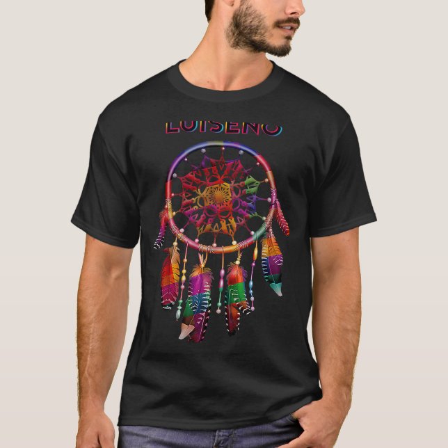 Luiseno Native American Indian Colourful Dreamcatc T-Shirt (Front)