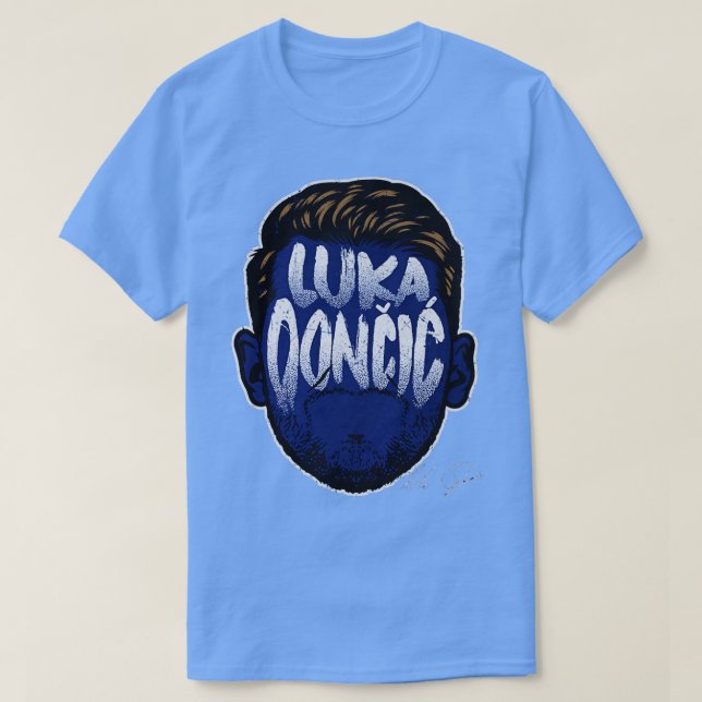 Luka Doncic Dallas Player Silhouette TShirt (Design Front)