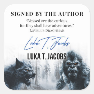 Luka T. Jacobs Author Nameplate Cryptid - Sticker