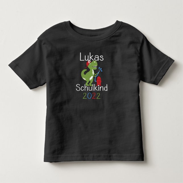 Lukas 2022 T-Rex Enrolment First Graders 2022 Toddler T-Shirt (Front)