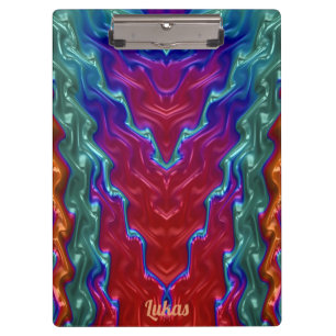 LUKAS ~ DRIBBLES! Red, Orange, Aqua, Blue Clipboard