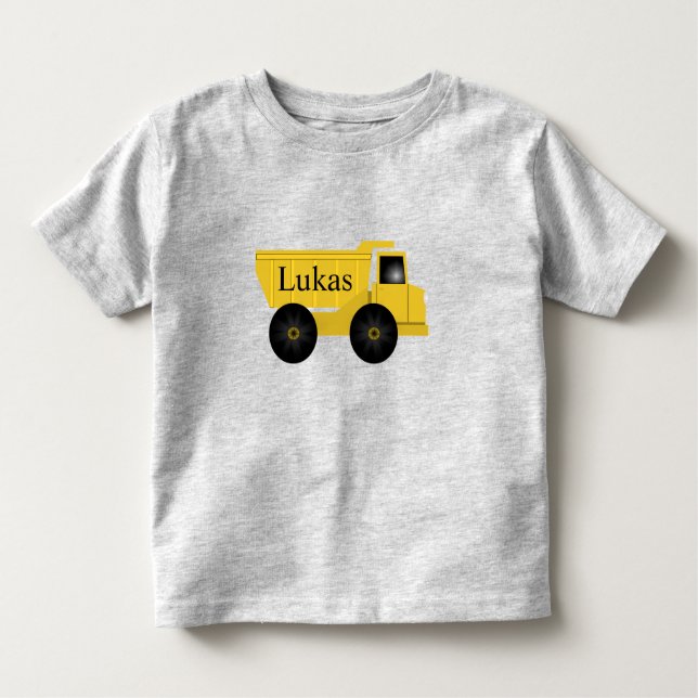 Lukas Personalised Dump Truck Shirt (Front)