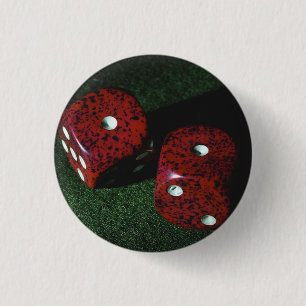 Lukcy Dice 3 Cm Round Badge