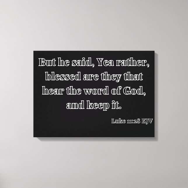 Luke 11:28 Bible Verse KJV Wall Art (Front)